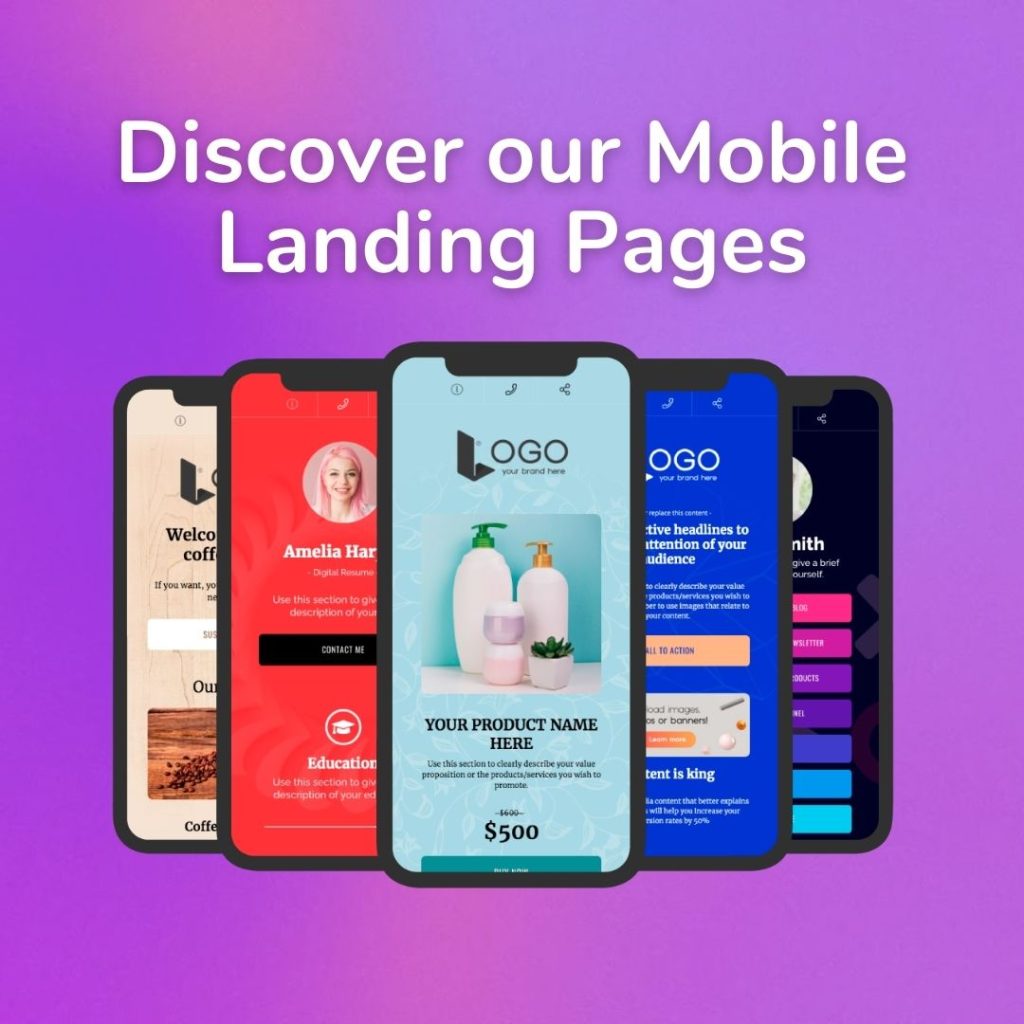 Discover our Mobile Landing Pages