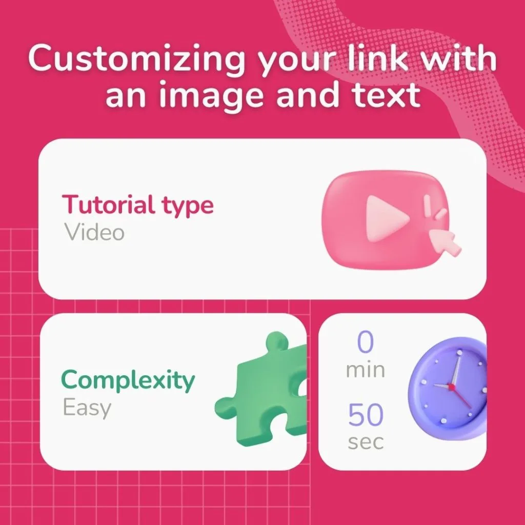 Customizing your link with an image and text