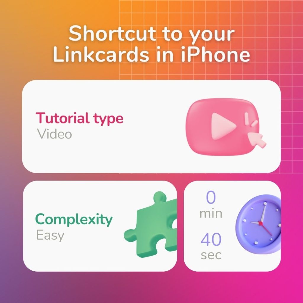 Shortcut to your Linkcards in iPhone