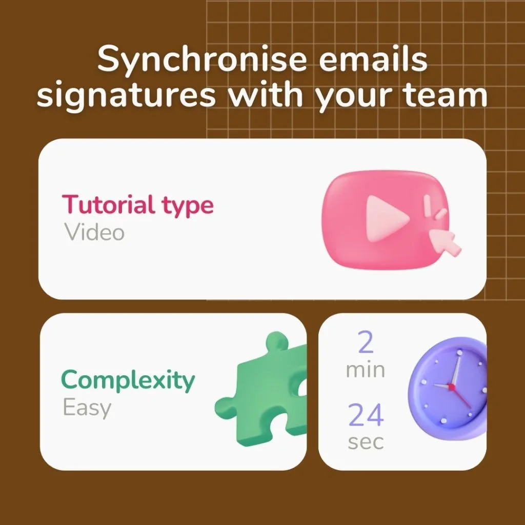 Synchronise emails signatures with your team
