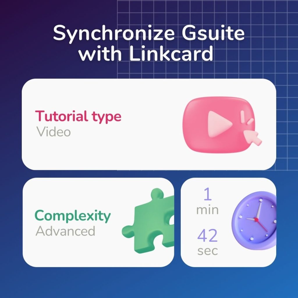 Synchronize Gsuite with your Linkcard email signatures